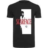Merchcode Majica 'Scarface' rdeča / črna / bela