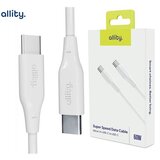 ALLITY kabel AUC-02, USB-C na USB-C, 60W, 1 m, bela | Shoptok.si
