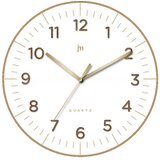 Lowell stenska ura 30cm, 00972B, okrogla, bela, abs, steklo | Shoptok.si