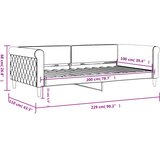  Dnevni krevet ružičasti 100 x 200 cm baršunasti | shoptok.hr