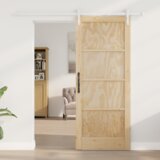 vidaXL drsna vrata s kompletom okovja 83x202 cm Masivni bor | Shoptok.si