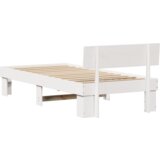 vidaXL krevetna konstrukcija bijelo 75 x 190 cm čvrsta borova drva | shoptok.hr