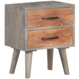 vidaXL Nočna omarica siva 40x30x50 cm trden robusten mangov les | Shoptok.si