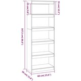 Ormarić za knjige / pregrada crni 60x30x167,5 cm od borovine | shoptok.hr