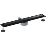 Tuš odtok 2-v-1 z 360° sifonom Črna 70 cm Nerjaveče jeklo 304 | Shoptok.si