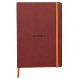  Notes A5, Rhodiarama soft, s gumicom, diktando crte, nacarat Slike