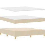 Box Spring Krevet s Madracem Krem 180x200 cm Tkanina | shoptok.hr