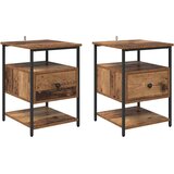  Noćni ormar 2 pcs Staro drvo 40 x 42 x 56 cm Konstruirano drvo | shoptok.hr