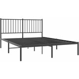  Metalni okvir za krevet s uzglavljem crni 140x200 cm | shoptok.hr