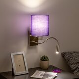  Brilagi - LED zidna lampa NUBILA 1xE27/25W/230V + LED/3W hrom/ljubičasta | Eponuda.com