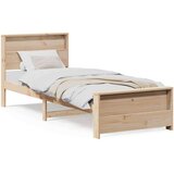 vidaXL krevetna konstrukcija smeđa 90 x 190 cm masivna borovina | shoptok.hr