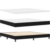  Krevet s opruga kutije Crna 200 x 200 cm Tkanina i Pjena | shoptok.hr