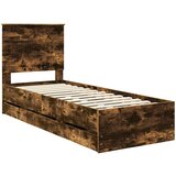  Krevetna konstrukcija s ladicama Dimljeni hrast 75 x 190 cm Smeđa 200 x 78 x 100 cm | Shoptok.si