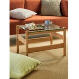 Hübsch Klubska mizica s stekleno mizno ploščo v naravni barvi 52x66 cm Ledge – | Shoptok.si
