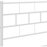  Metalni okvir kreveta uzglavlje i podnožje bijeli 140 x 190 cm | shoptok.hr