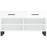  Klupa za cipele sjajna bijela 102x35x55 cm konstruirano drvo | shoptok.hr