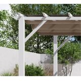 Paragon Outdoor - Pergola Florenz 1116 | Aluminijska pergola | Bijela/Svijetlosmeđa - BRANDED IN THE USA | shoptok.hr