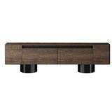 Hanah home tv polica bohem walnut black | Eponuda.com
