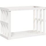 vidaXL Zunanje držalo za polena belo 108x52x74 cm trdna borovina, (21036183) | Shoptok.si