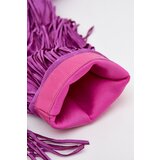 Boto Women's High Heel Boots with Fringes Purple Isalune | Shoptok.si