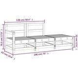  3-dijelna vrtna garnitura od masivnog drva duglazije | shoptok.hr