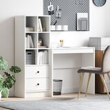 vidaXL Radni stol sa skladištem Bijelo Konstruirano drvo | shoptok.hr