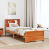  Okvir za krevet s uzglavljem Voštano smeđa 90 x 190 cm | shoptok.hr