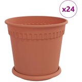  Saksije za biljke 24 pcs Crvena cigla Ø 19 x 16 cm Plastika | shoptok.hr