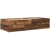  Okvir kreveta s pohranom s ladicama Staro drvo 80 x 200 cm Slike