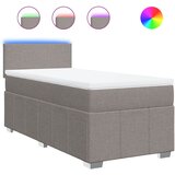 vidaXL Box spring postelja z vzmetnico taupe 80x200 cm blago, (21310913) | Shoptok.si