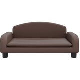  Krevet za pse smeđi 70 x 45 x 30 cm umjetne kože | shoptok.hr
