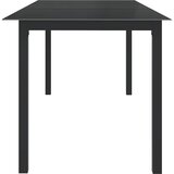  Vrtni stol crni 190 x 90 x 74 cm od aluminija i stakla | shoptok.hr