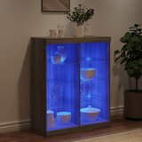  Komoda s LED svjetlima boja sivog hrasta 81x37x100 cm | shoptok.hr