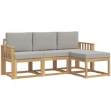  Set vanjskih sofa 4 pcs Bijela i svjetlosiva | Eponuda.com