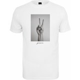 MT Men White T-shirt with peace sign Cene