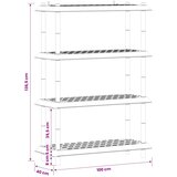  Jedinca za police 4 razina 100 x 40 x 136,5 cm PP Bijela | shoptok.hr