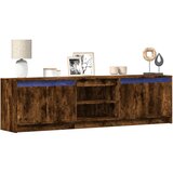 Furnova TV omarica LED dimljeni hrast 180x34x50 cm inženirski les, (21923108) u