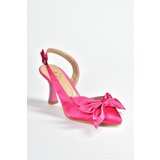 Fox Shoes Women's Fuchsia Satin Fabric Heeled Shoes | shoptok.hr