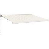 vidaXL Zložljiva tenda krem 3,5x2,5 m blago in aluminij | Shoptok.si