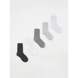 Reserved - Komplet 5 parov nogavic z visokim deležem bombaža - Siva