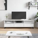 Maison Chic TV omarica - TV stojalo - Televizijska omarica visok sijaj bela 150x30x44,5 cm inženirski les, (21699007) | Shoptok.si