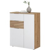 MID.YOU komoda, bela, temno siva, hrast artisan | Shoptok.si