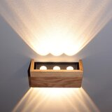 Fischer & Honsel LED stenska svetilka v naravni barvi Shine-wood – | Shoptok.si