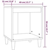  Noćni ormarić bijeli 40 x 35 x 50 cm od konstruiranog drva | shoptok.hr