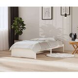  Posteljni okvir bel iz trdnega lesa 90x200 cm, (20684782) | Shoptok.si