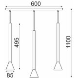 Luster na sajli MAZZO 3xGU10/8W/230V bež | Eponuda.com