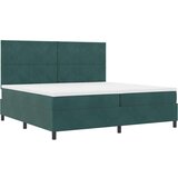 Box spring krevet Tamnozelena 200 x 200 cm Baršun | shoptok.hr