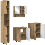 vidaXL Komplet pohištva za kopalnico z vrati 4 pcs Umetni hrast, (5000092948) | Shoptok.si