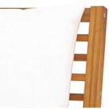  Vrtna klupa s krem jastucima 114,5 cm masivno bagremovo drvo | shoptok.hr