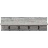  Vješalica za kapute na zidu Zidne Siva Sonoma 60 x 10,5 x 18 cm | Shoptok.si
